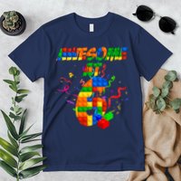 Awesome At 6 Cute Birthday Building Blocks  Premium T-Shirt