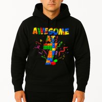 Awesome At 7 Cute Birthday Building Blocks Hoodie
