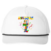 Awesome At 7 Cute Birthday Building Blocks Snapback Five-Panel Rope Hat