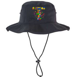 Awesome At 7 Cute Birthday Building Blocks Legacy Cool Fit Booney Bucket Hat