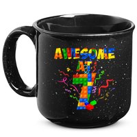 Awesome At 7 Cute Birthday Building Blocks 15oz Campfire Ceramic Mug