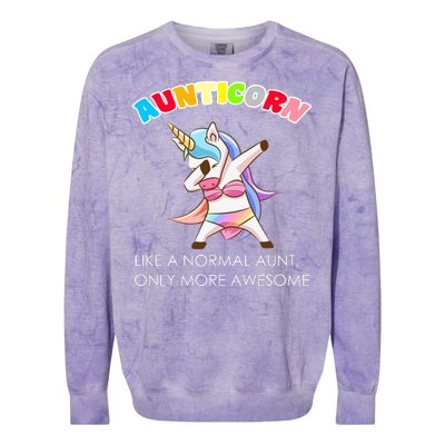 Awesome Aunticorn Like A Normal Aunt Colorblast Crewneck Sweatshirt