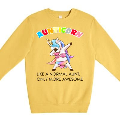 Awesome Aunticorn Like A Normal Aunt Premium Crewneck Sweatshirt