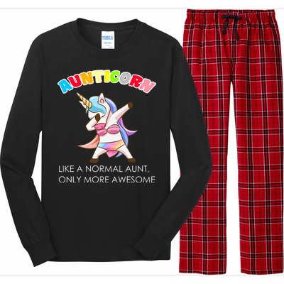 Awesome Aunticorn Like A Normal Aunt Long Sleeve Pajama Set