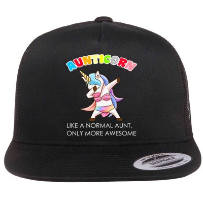 Awesome Aunticorn Like A Normal Aunt Flatbill Hat