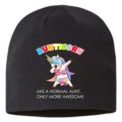 Awesome Aunticorn Like A Normal Aunt Sustainable Beanie