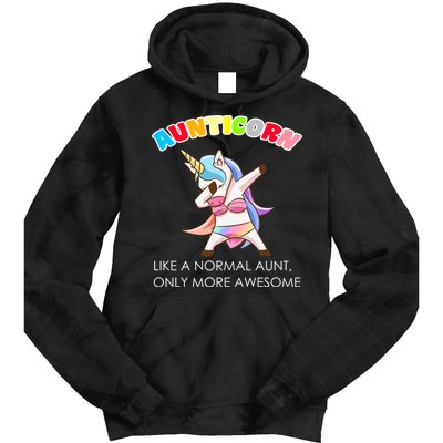 Awesome Aunticorn Like A Normal Aunt Tie Dye Hoodie