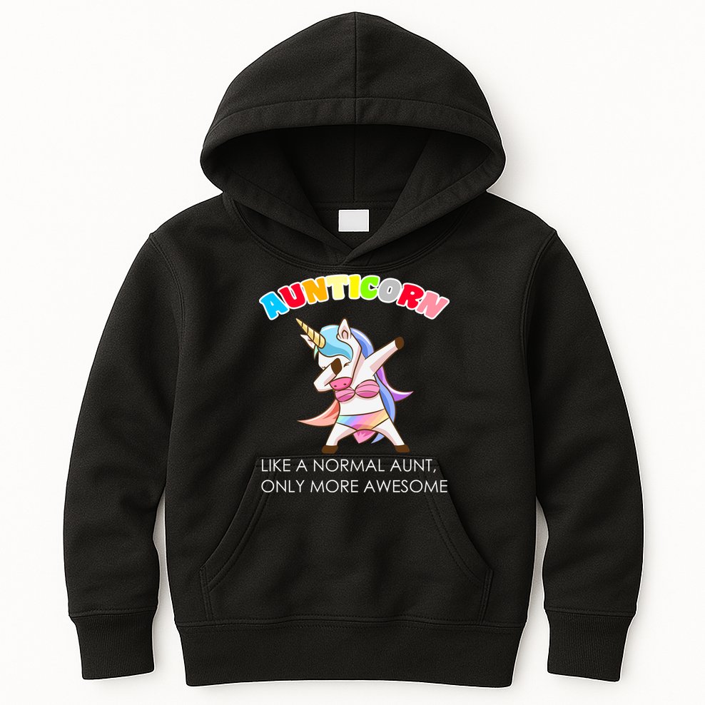 Awesome Aunticorn Like A Normal Aunt Kids Hoodie