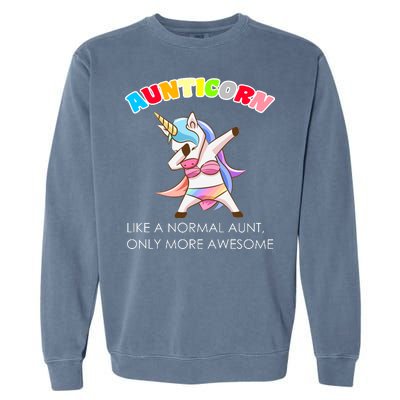 Awesome Aunticorn Like A Normal Aunt Garment-Dyed Sweatshirt