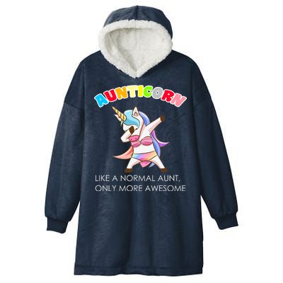 Awesome Aunticorn Like A Normal Aunt Hooded Wearable Blanket