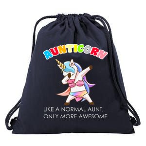 Awesome Aunticorn Like A Normal Aunt Drawstring Bag