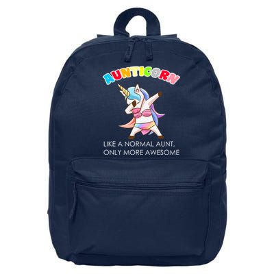 Awesome Aunticorn Like A Normal Aunt 16 in Basic Backpack