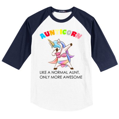 Awesome Aunticorn Like A Normal Aunt Baseball Sleeve Shirt