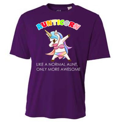 Awesome Aunticorn Like A Normal Aunt Cooling Performance Crew T-Shirt