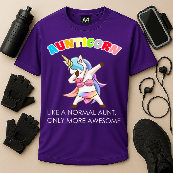 Awesome Aunticorn Like A Normal Aunt Performance Shirt