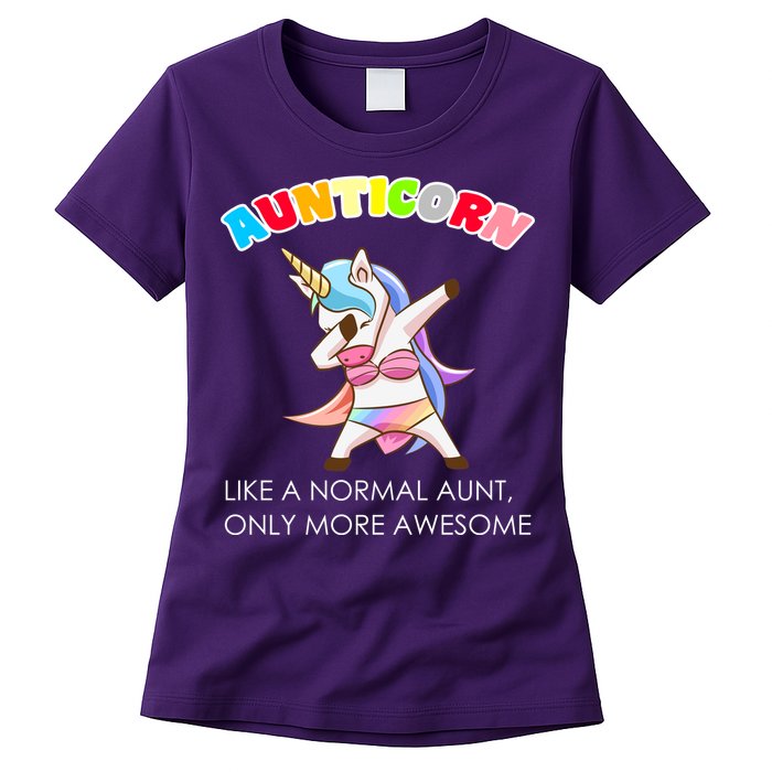Awesome Aunticorn Like A Normal Aunt Womens T-Shirt