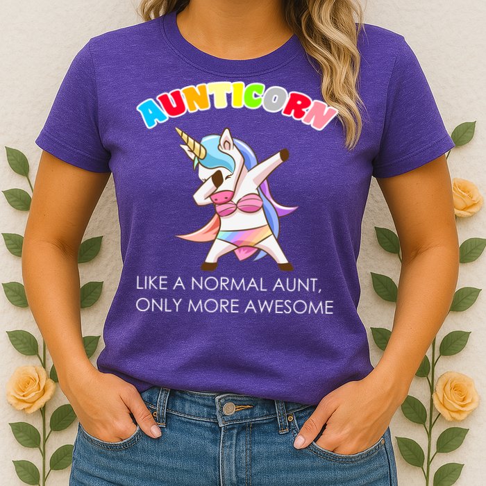 Awesome Aunticorn Like A Normal Aunt Womens T-Shirt