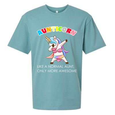 Awesome Aunticorn Like A Normal Aunt Sueded Cloud Jersey T-Shirt