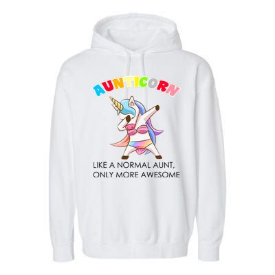 Awesome Aunticorn Like A Normal Aunt Garment-Dyed Fleece Hoodie