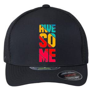 Awesome Broken Letters Flexfit Unipanel Trucker Cap