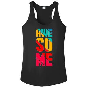 Awesome Broken Letters Ladies PosiCharge Competitor Racerback Tank