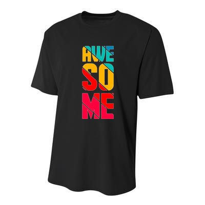 Awesome Broken Letters Youth Performance Sprint T-Shirt
