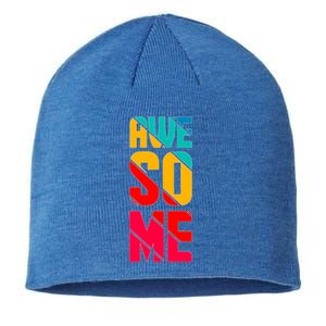 Awesome Broken Letters Sustainable Beanie