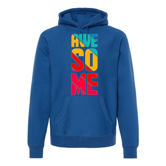 Awesome Broken Letters Premium Hoodie