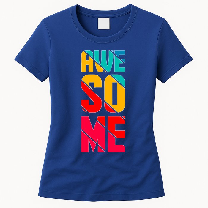 Awesome Broken Letters Womens T-Shirt