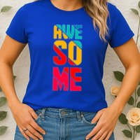 Awesome Broken Letters Womens T-Shirt