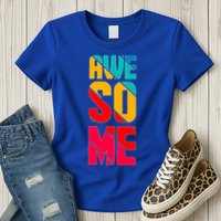 Awesome Broken Letters Womens T-Shirt