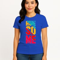 Awesome Broken Letters Womens T-Shirt