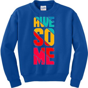 Awesome Broken Letters Kids Sweatshirt