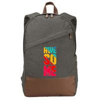 Awesome Broken Letters Cotton Canvas Backpack