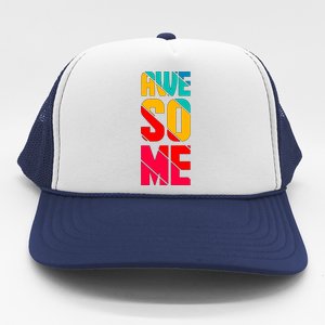 Awesome Broken Letters Trucker Hat