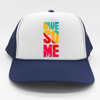 Awesome Broken Letters Trucker Hat