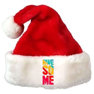 Awesome Broken Letters Premium Christmas Santa Hat