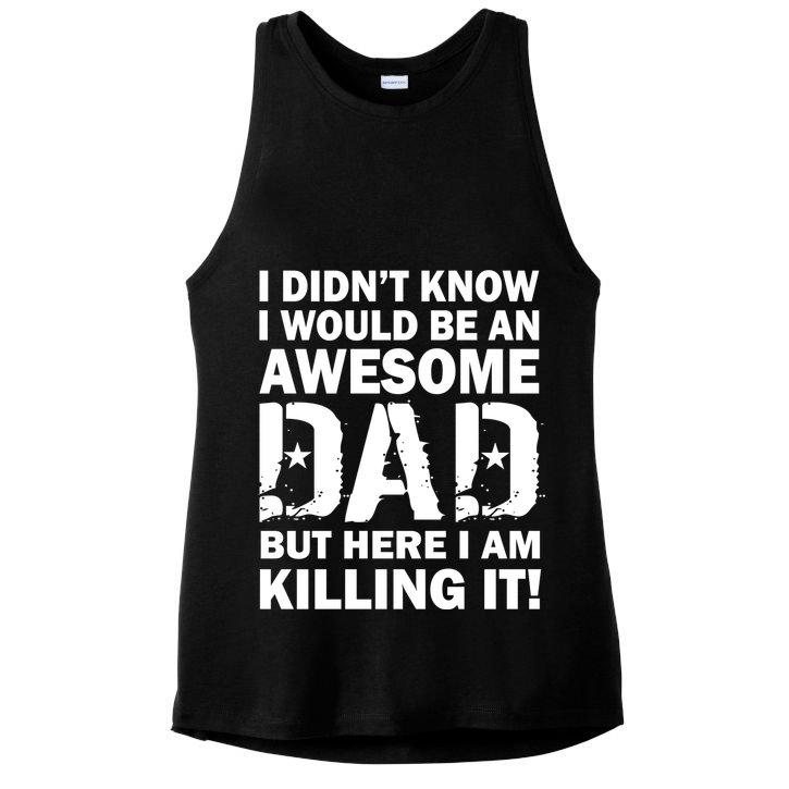 Awesome Dad Killing It! Ladies PosiCharge Tri-Blend Wicking Tank