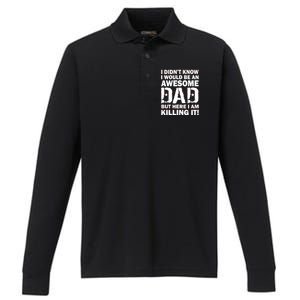 Awesome Dad Killing It! Performance Long Sleeve Polo