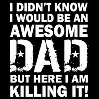 Awesome Dad Killing It! Cropped Pullover Crew