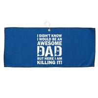 Awesome Dad Killing It! Large Microfiber Waffle Golf Towel