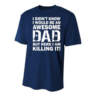 Awesome Dad Killing It! Youth Performance Sprint T-Shirt