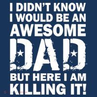 Awesome Dad Killing It! Short Acrylic Beanie