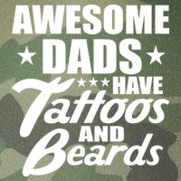 Awesome Dads Have Tattoos And Beards Legacy Tie Dye Trucker Hat