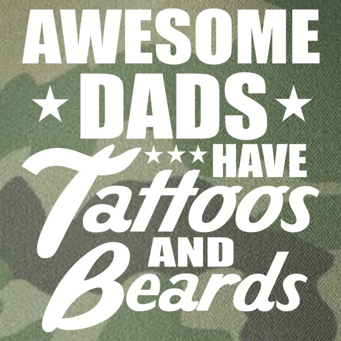 Awesome Dads Have Tattoos And Beards Legacy Tie Dye Trucker Hat