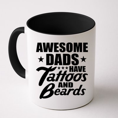 Awesome Dads Have Tattoos And Beards Mug