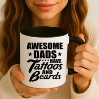 Awesome Dads Have Tattoos And Beards Mug