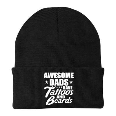 Awesome Dads Have Tattoos And Beards Beanie