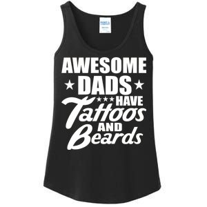 Awesome Dads Have Tattoos And Beards Ladies Essential Tank