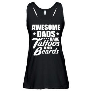 Awesome Dads Have Tattoos And Beards Ladies Essential Flowy Tank